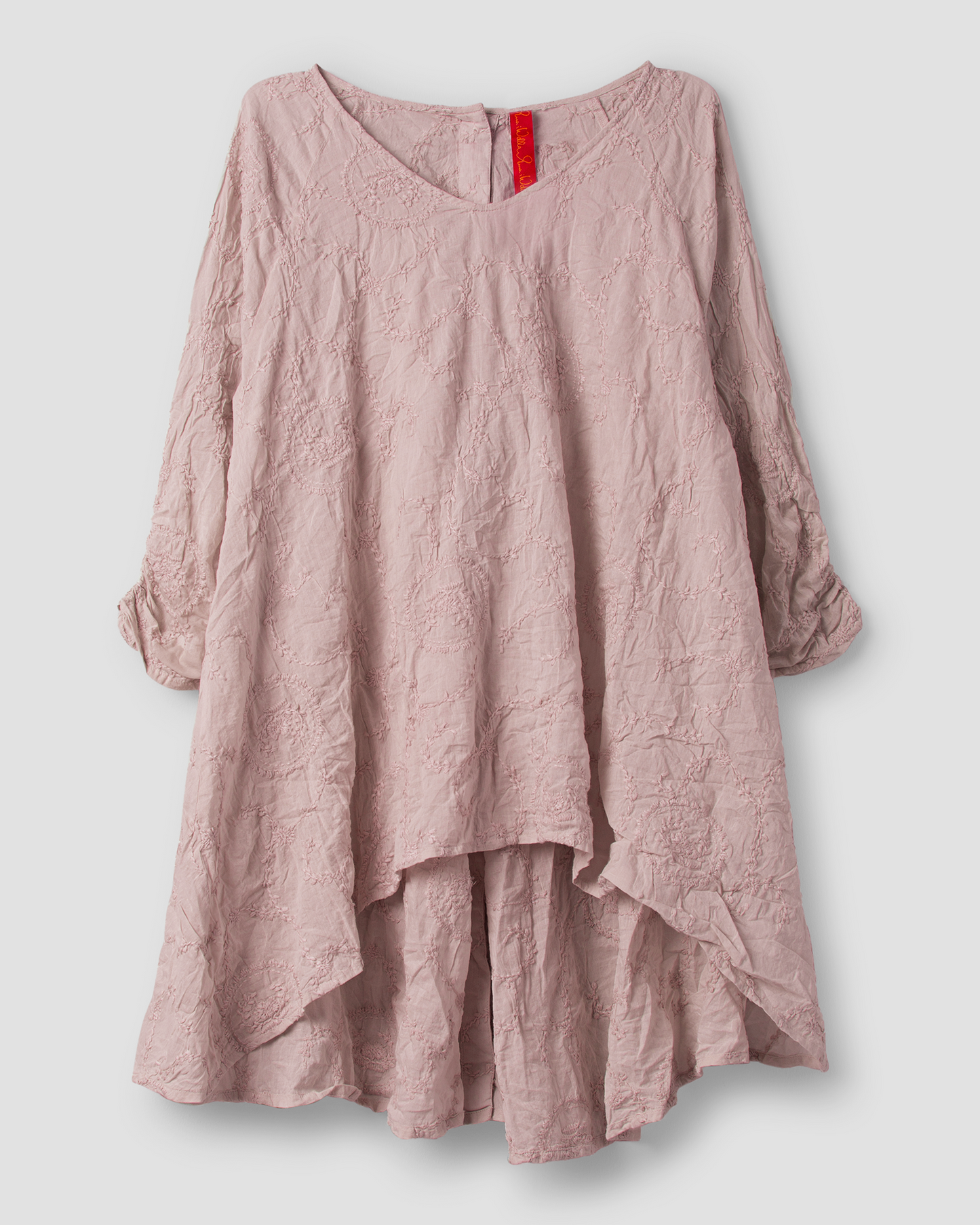 Ewa i Walla | Bluse JUTTA Embroidered voile Pale mauve 44131 | SS25