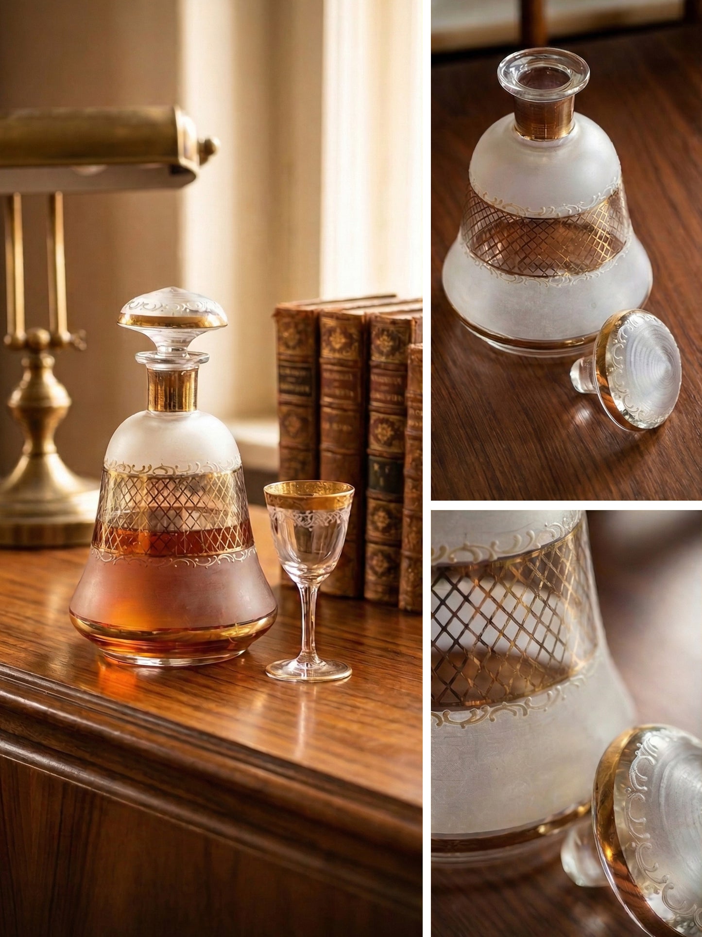 Antike Glas-Karaffe / Flakon - Frankreich ca. 1880 - Zustand Sehr Gut