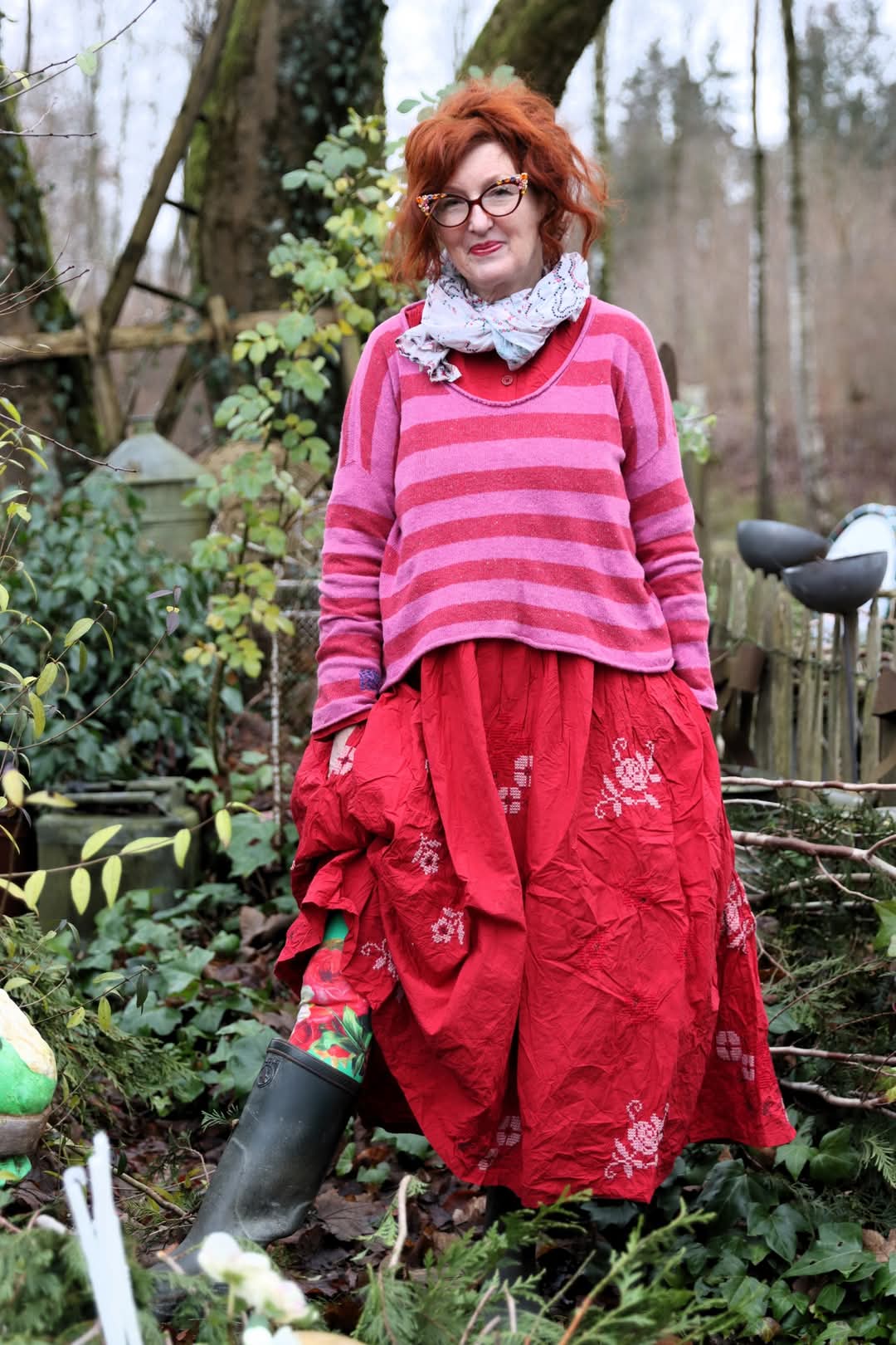 Ewa i Walla | Bluse LYNN Rot | 44183 | AW24