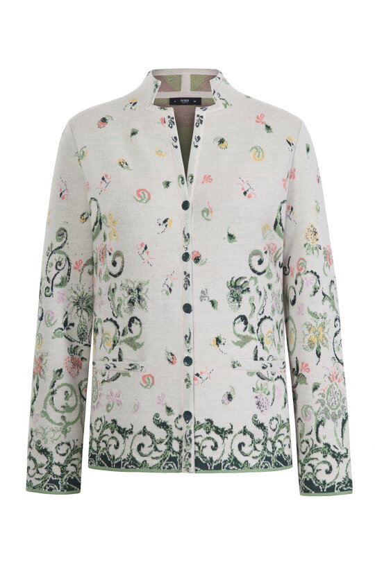 Ivko | Jacke / Jacquard Jacket Illuminatio Pattern off white Plum | 242510