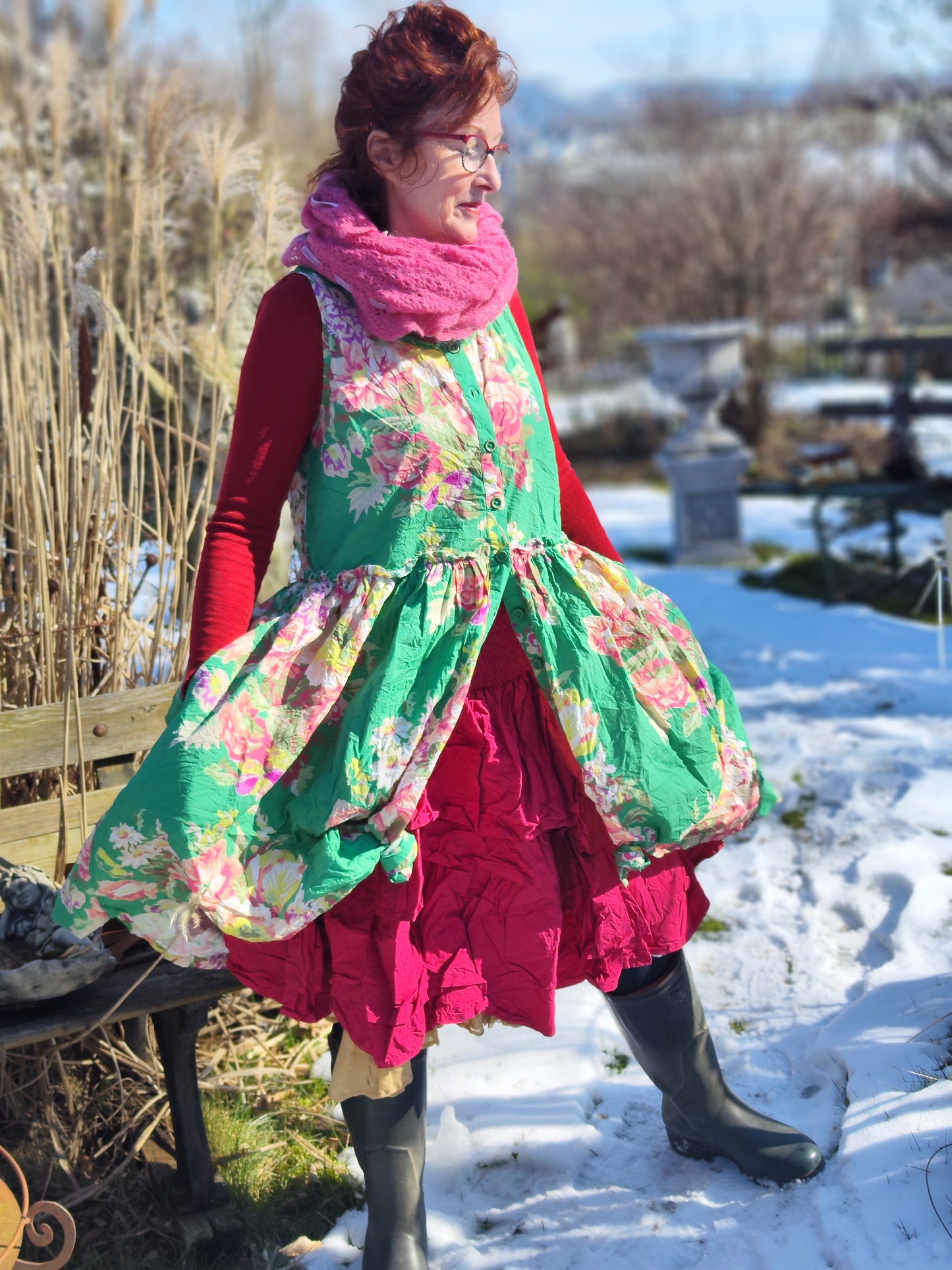 Ewa i Walla | Kleid BERTA Flower Baumwolle | 55790 | SS23