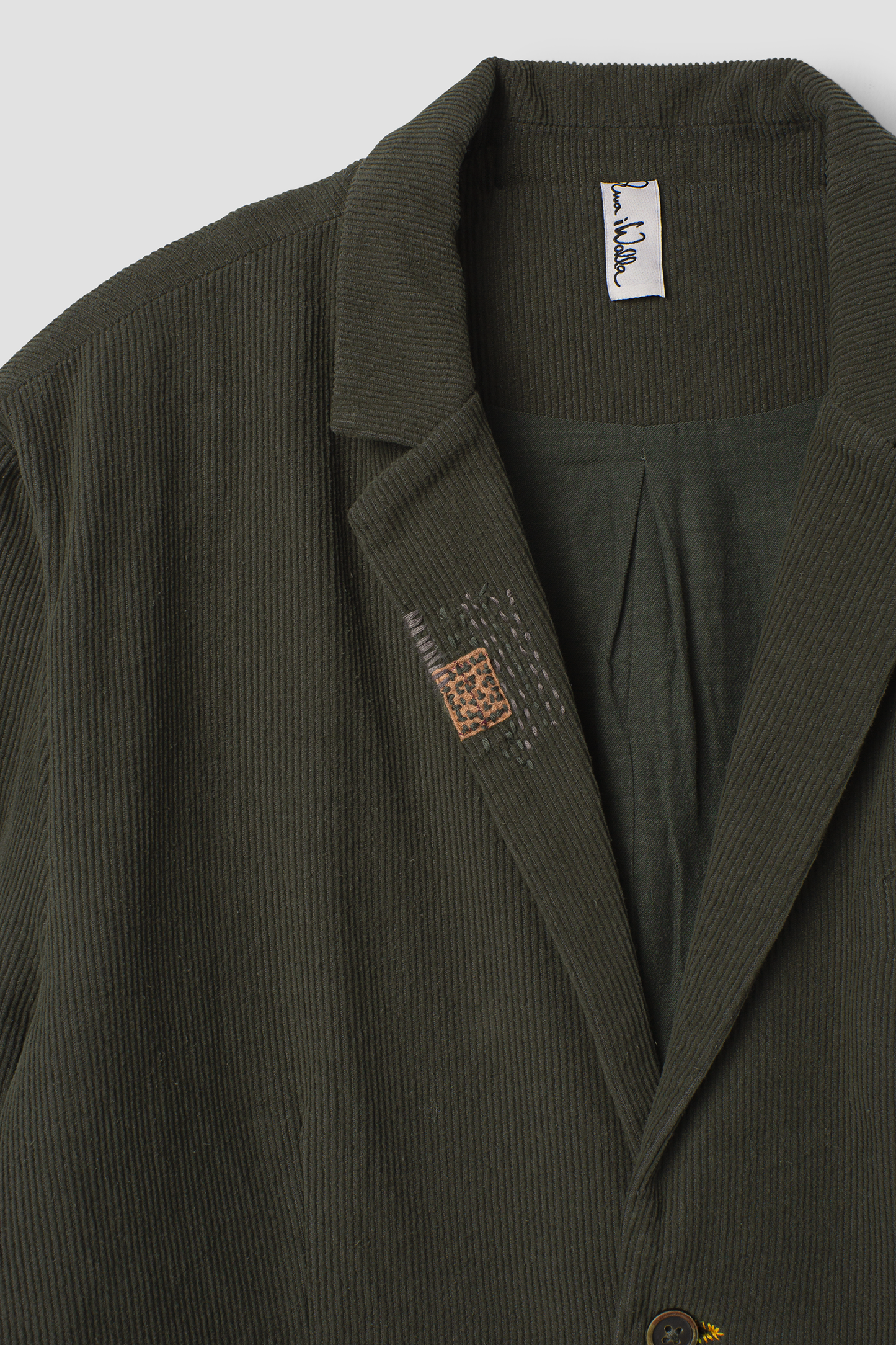 Ewa i Walla | Jacke TORVALD Cord Forest Green 10013 |  AW25