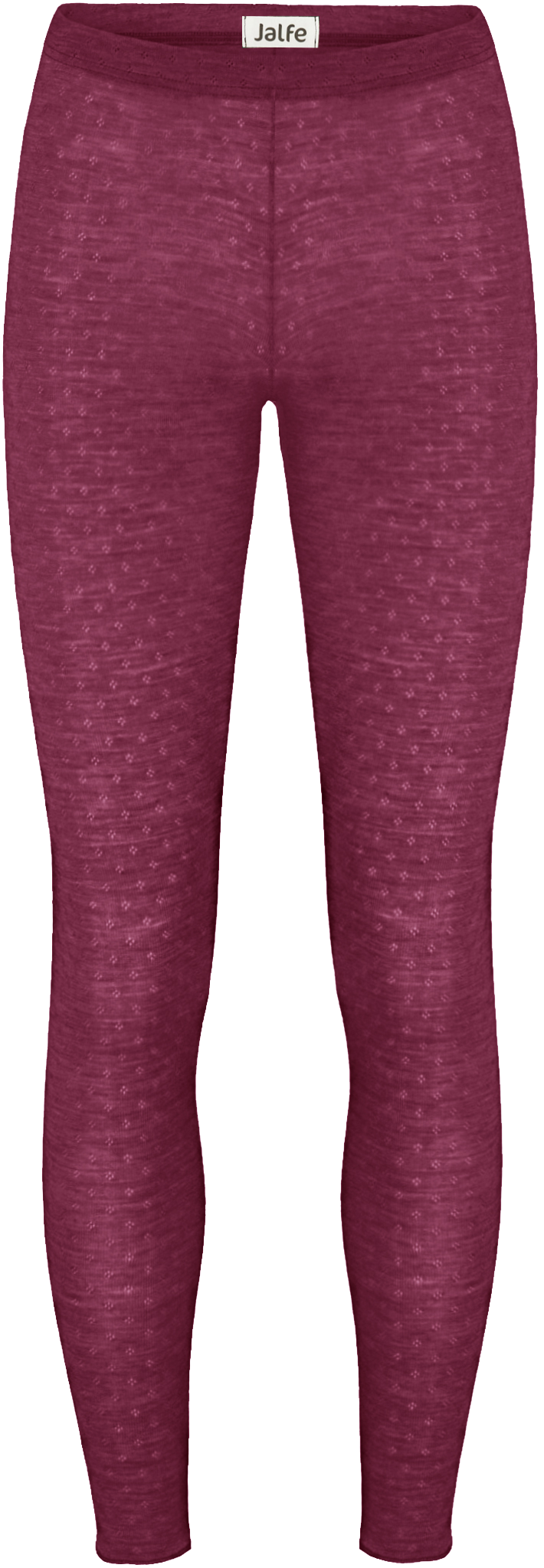 Jalfe Kirse Leggings eyelet - Kirsch Melange - 100% Wolle vom Merinoschaf