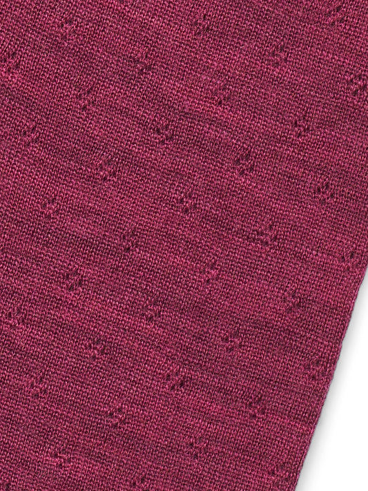 Jalfe Kirse Leggings eyelet - Kirsch Melange - 100% Wolle vom Merinoschaf