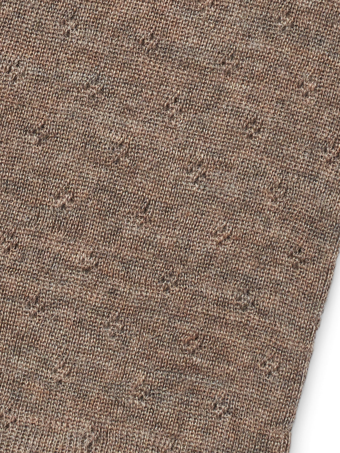 Jalfe Kirse Leggings eyelet - Hellbraun Melange - 100% Wolle vom Merinoschaf