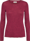 Jalfe Vigdis Shirt eyelet - Kirsch Melange - 100% Wolle vom Merinoschaf