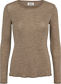 Jalfe Vigdis Shirt eyelet - Hellbraun Melange - 100% Wolle vom Merinoschaf
