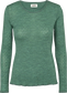Jalfe Vigdis Shirt eyelet - Aloe Melange - 100% Wolle vom Merinoschaf