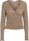 Jalfe Iris Shirt eyelet - Hellbraun Melange - 100% Wolle vom Merinoschaf