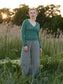 Jalfe Iris Shirt eyelet - Aloe Melange - 100% Wolle vom Merinoschaf
