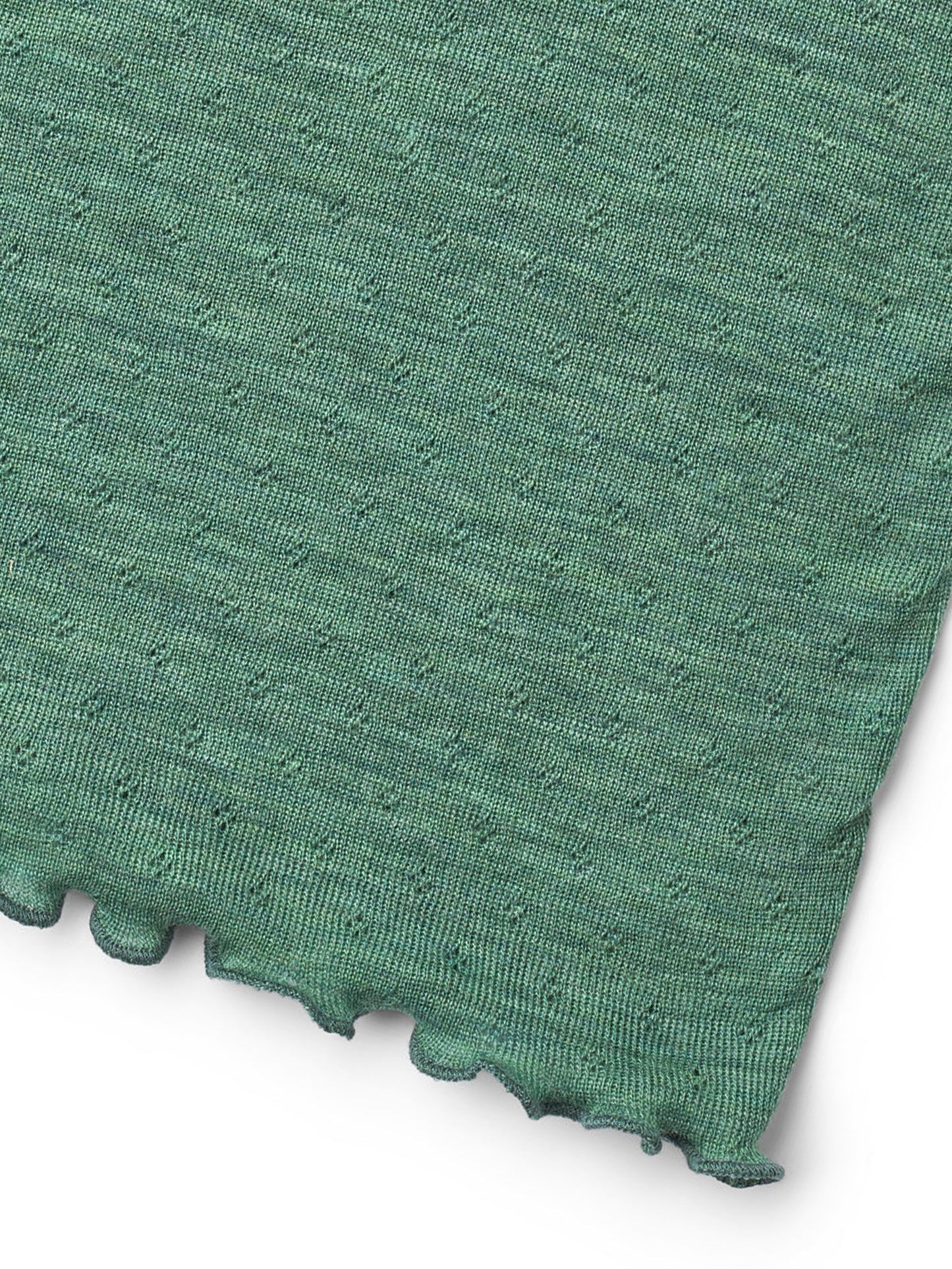 Jalfe Iris Shirt eyelet - Aloe Melange - 100% Wolle vom Merinoschaf