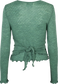 Jalfe Iris Shirt eyelet - Aloe Melange - 100% Wolle vom Merinoschaf