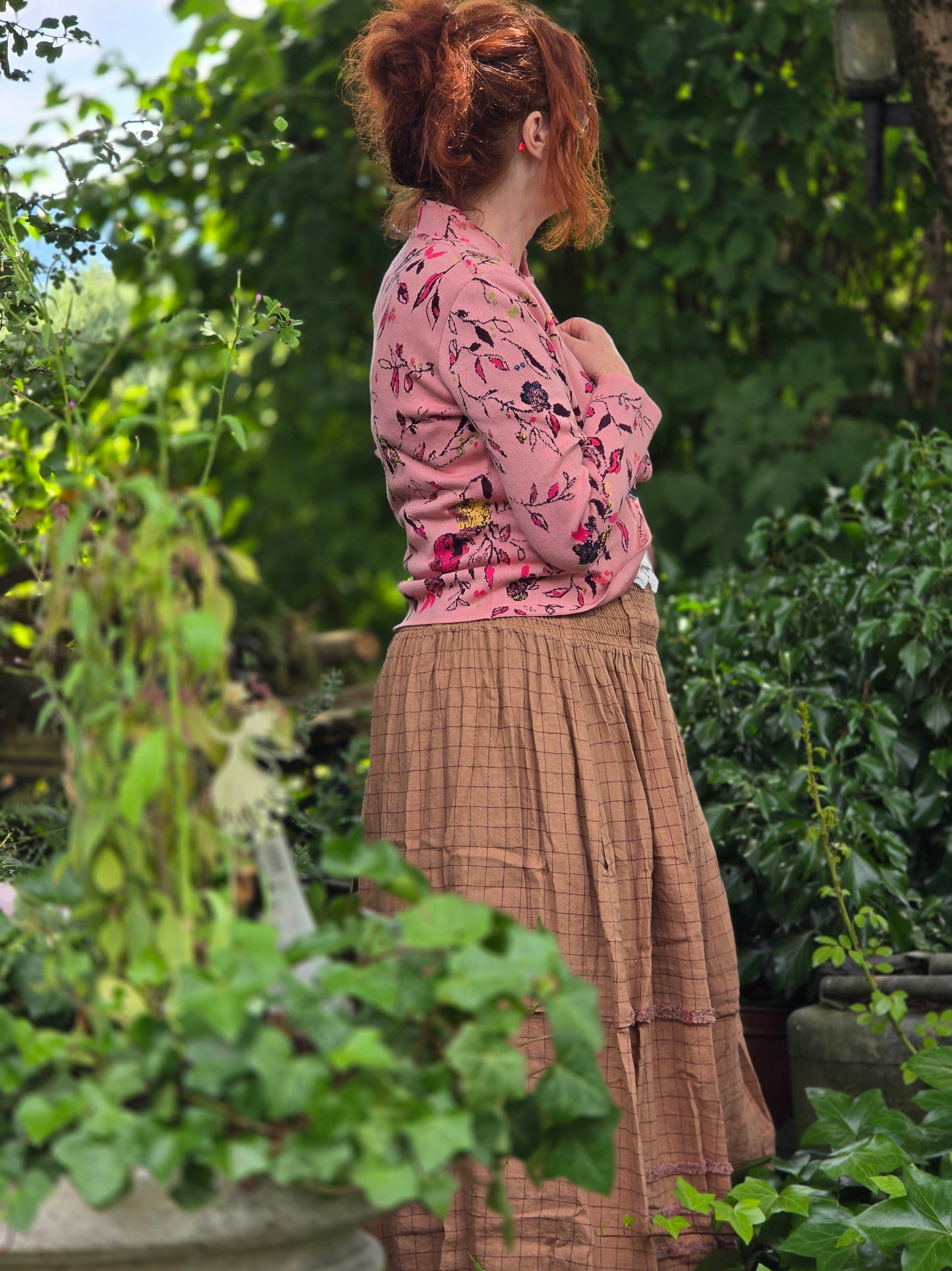 Ewa i Walla | Rock SABRINA Linen Check Cinnamon | 22296 | AW25