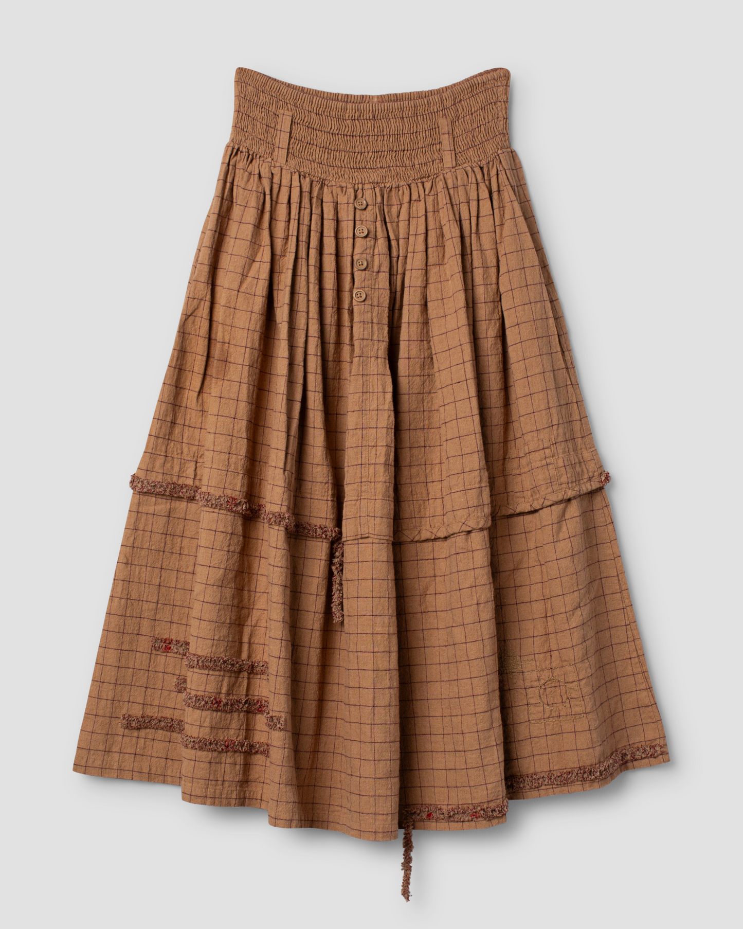Ewa i Walla | Rock SABRINA Linen Check Cinnamon | 22296 | AW25