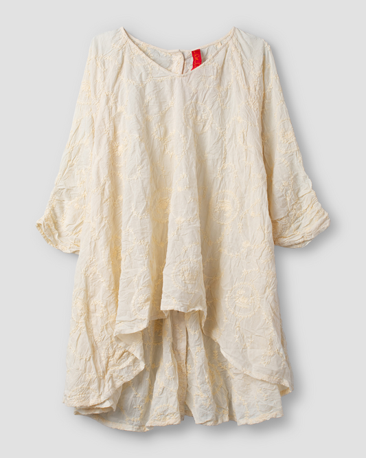 Ewa i Walla | Bluse JUTTA Embroidered voile cream 44131 | SS25
