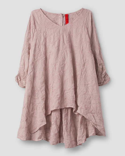 Ewa i Walla | Bluse JUTTA Embroidered voile Pale mauve 44131 | SS25