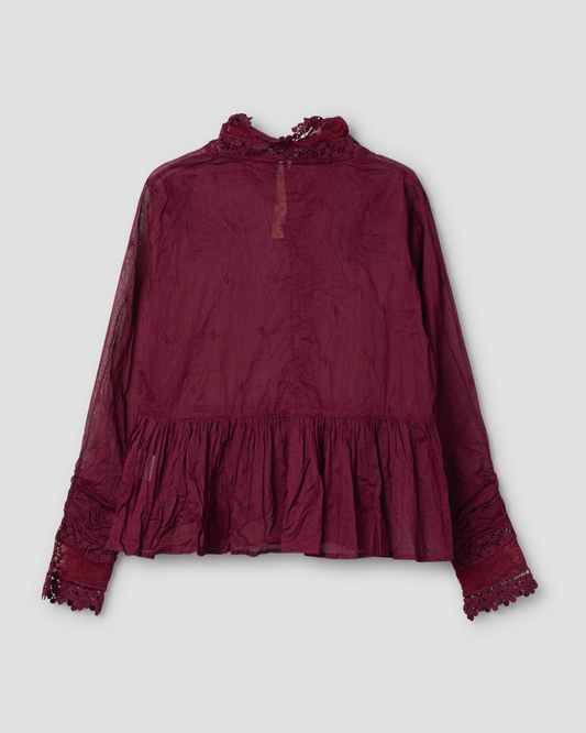 Ewa i Walla | Bluse PARISA Dark Plum | 44162 | AW25