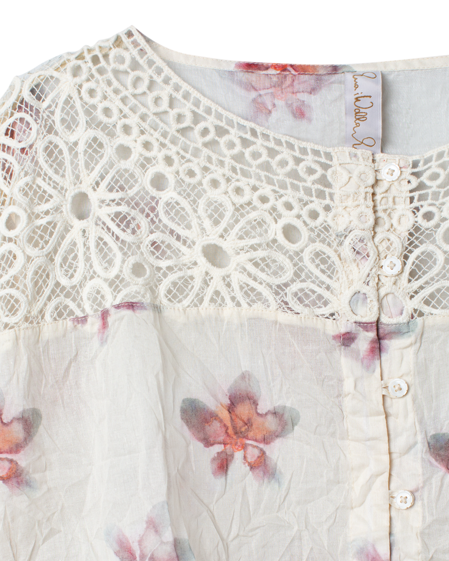 Ewa i Walla Bluse LULA 44202 Organza Geblümt Summer 26