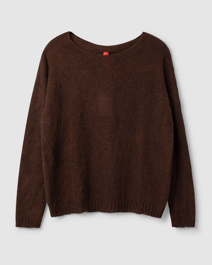 Ewa i Walla | Pullover RENATE brown Alpaca |44949 AW23