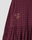 Ewa i Walla | Kleid GRY Leinen Kariert Dark Plum | 55929 | AW25