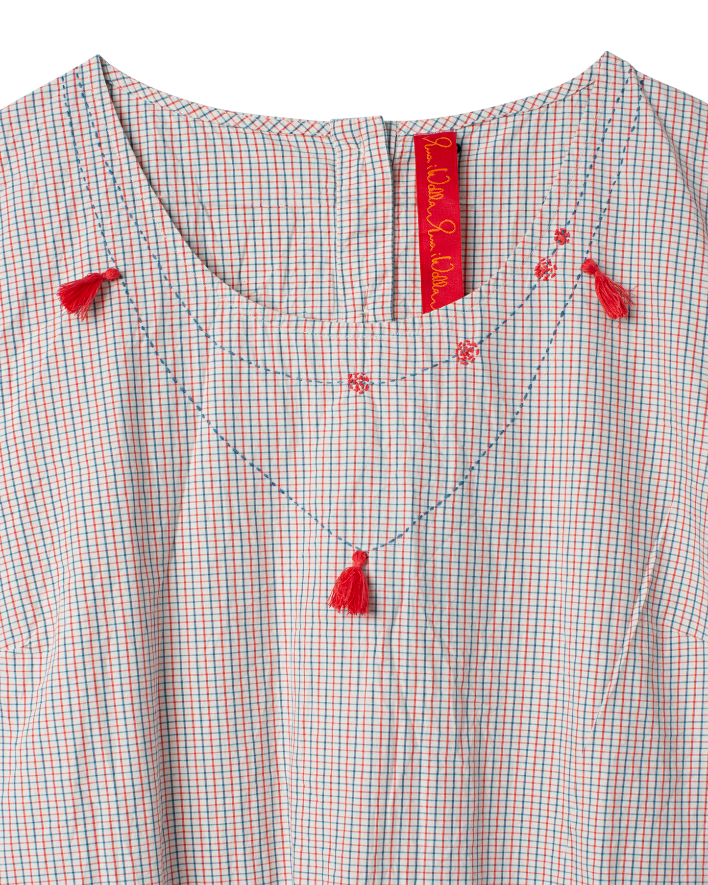 Ewa i Walla Kleid PYRET 44195 Baumwolle Kariert Spring Summer 26