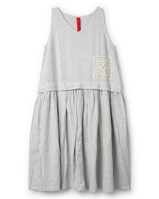 Ewa i Walla Kleid FEBE 55961 Leinen gestreift Summer 26