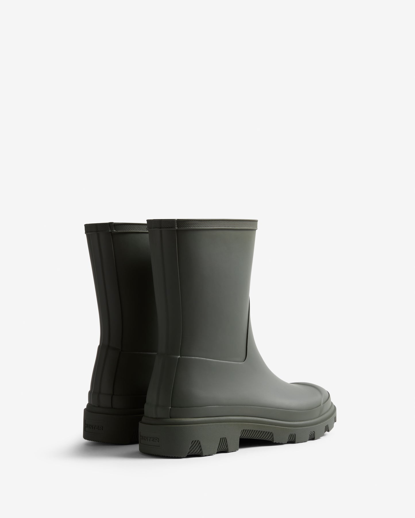 Hunter Gummistiefel - Downpour Stiefel Kurz - Wasserdicht Rutschfest - Oliv-Grün