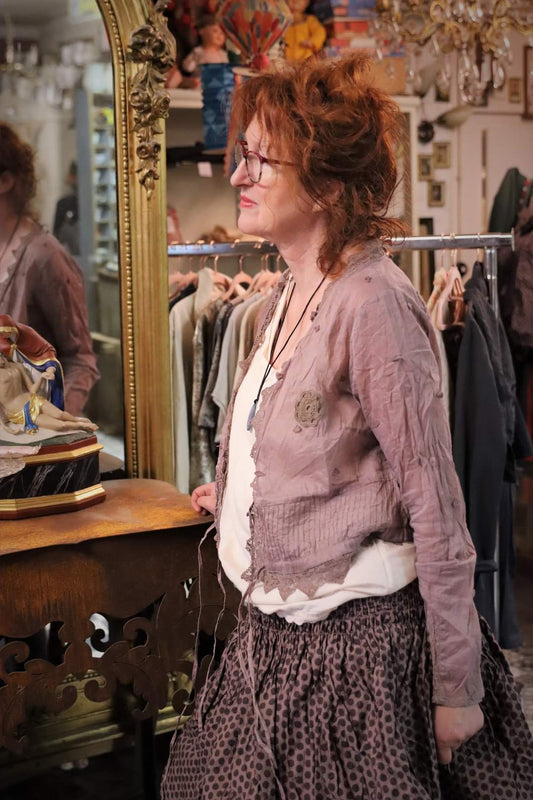 Ewa i Walla | Bluse VIOLET Haselnuss | 44947 | AW23