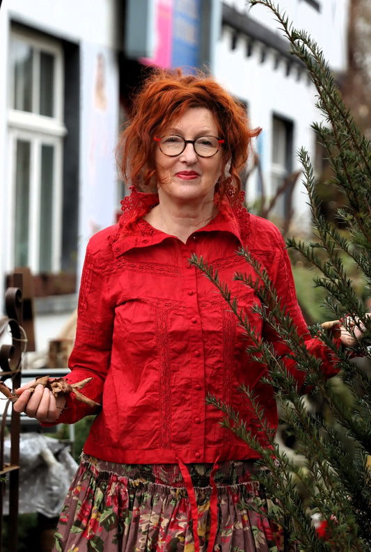 Ewa i Walla | Bluse LYNN Rot | 44183 | AW24