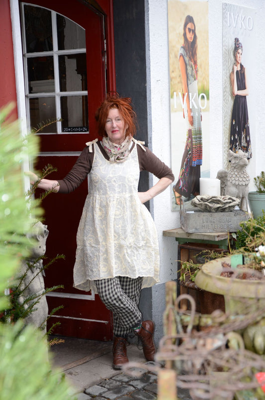 Ewa i Walla | Kleid FREJA Embroidered cream | 33393 | SS25