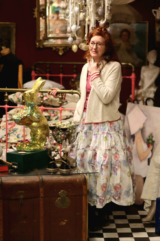 Ewa i Walla Cardigen CORDELIA 44207 Knitter-Baumwolle Cream / Rot | Spring Summer 26