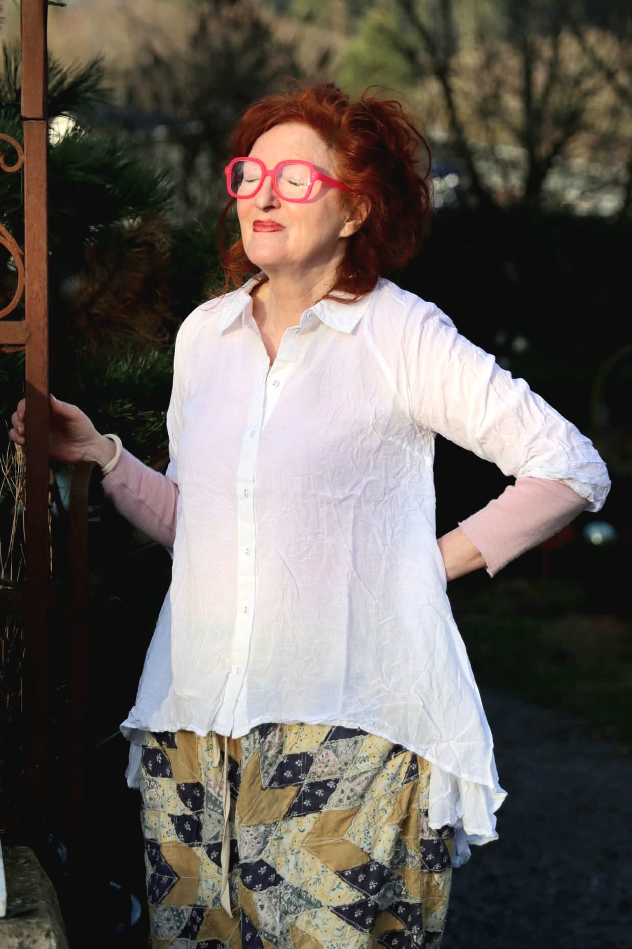 Ewa i Walla Bluse TUVALI 44190 Sommerbaumwolle Weiss Spring Summer 26
