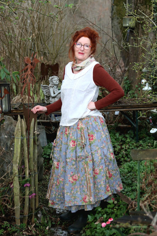 Ewa i Walla Rock AINI 22370 Baumwolle Voile Blau Geblümt