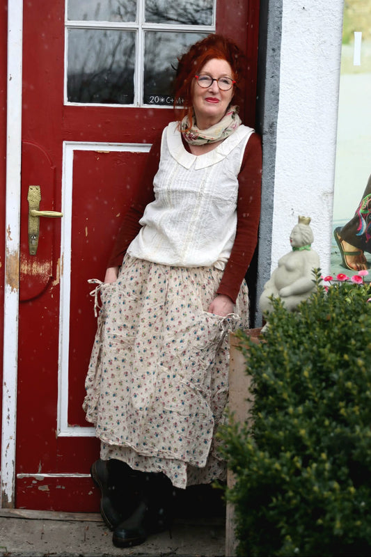 Ewa i Walla Rock AINI 22370 Baumwolle Voile Beige Geblümt