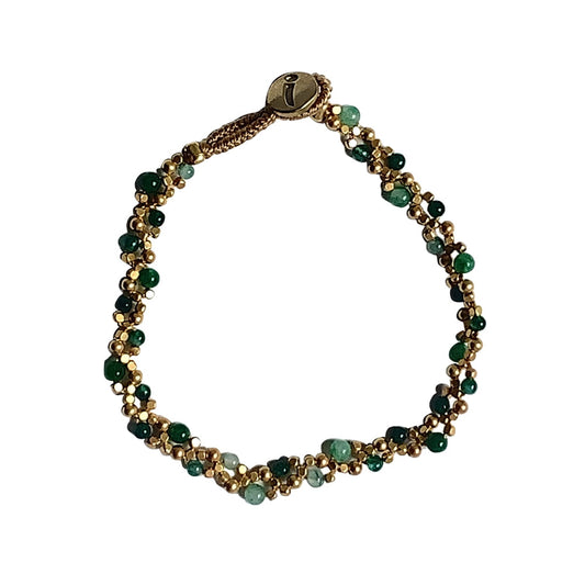 Ibu Jewels | Armband Peggy Stone | Green Jade | PE12