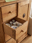 Süddeutscher Vorratsschrank - Biedermeier Weichholz Schrank - 96 x 44 x 146 cm