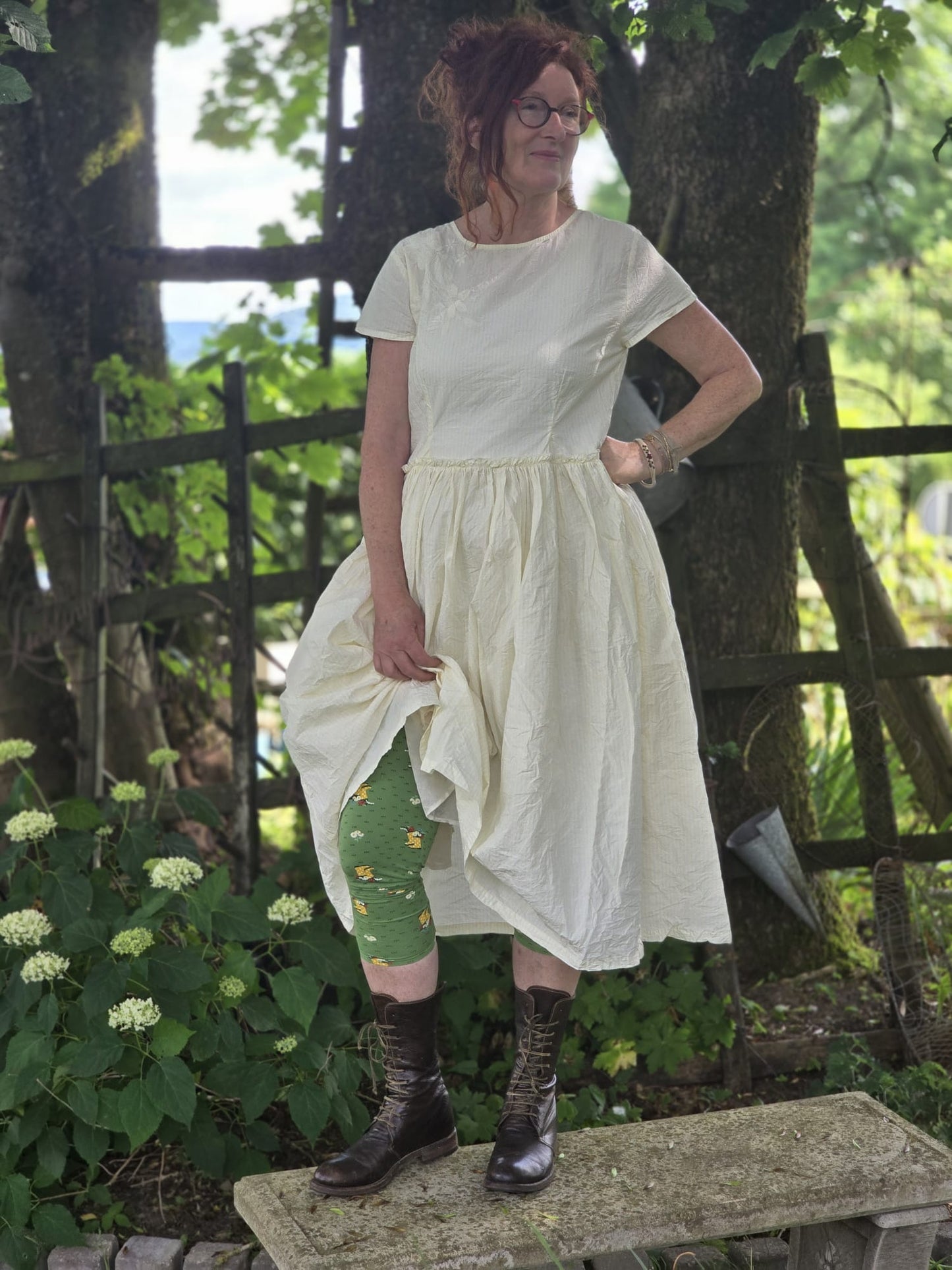 Ewa i Walla Kleid ANN 55055 gestreifte Baumwolle SS26