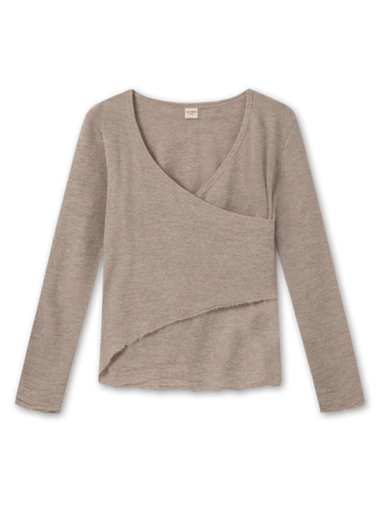 By Basics | Shirt Asymmetrisch | Reine Merinowolle granite 70 | 4008