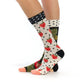 Ruban Rouge Erdbeer-Socken, ungleiches Paar, Größen 35/38 und 39/42