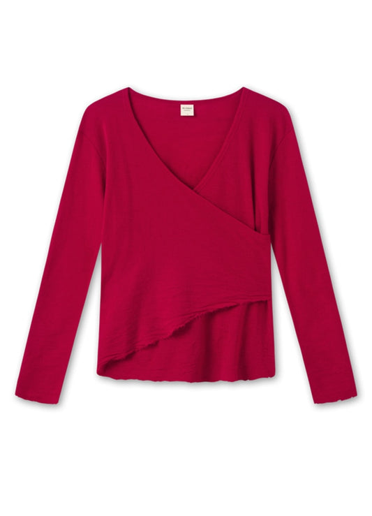 By Basics | Shirt Asymmetrisch | Reine Merinowolle Chili Red 39 | 4008