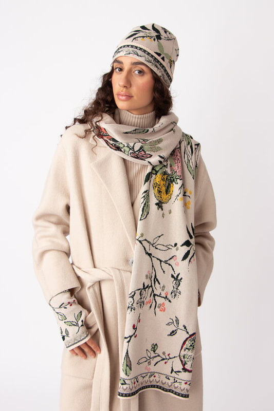 Ivko | Schal / Scarf Floral Pattern off white | 242582