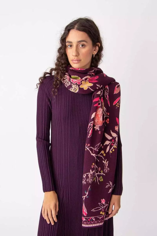 Ivko | Schal / Scarf Floral Pattern Plum | 242582