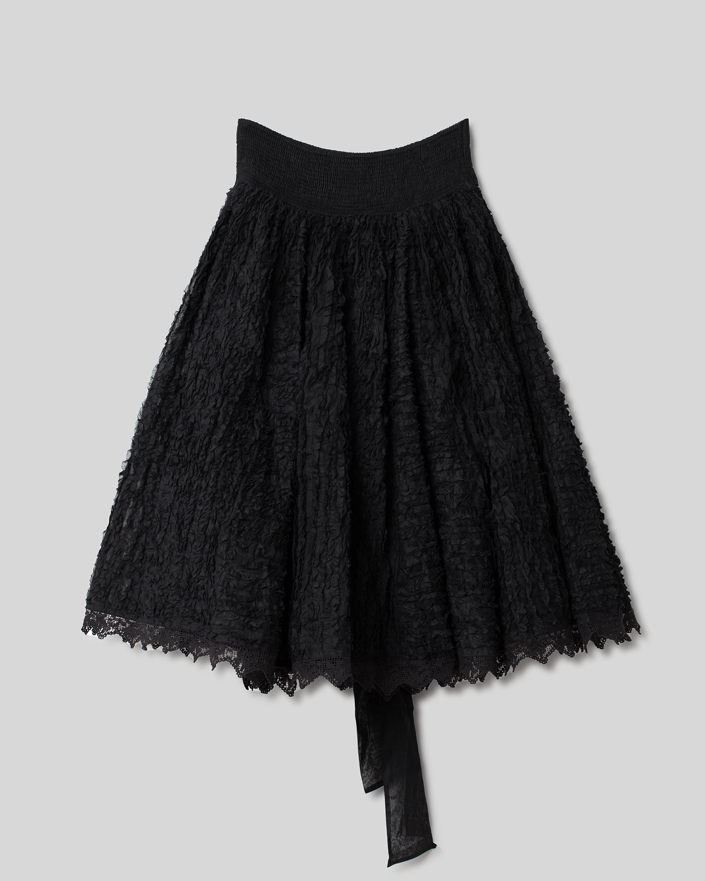 Ewa i Walla | Rock / Skirt AXELINA Flounce Organdie Black | 22189 | SS23