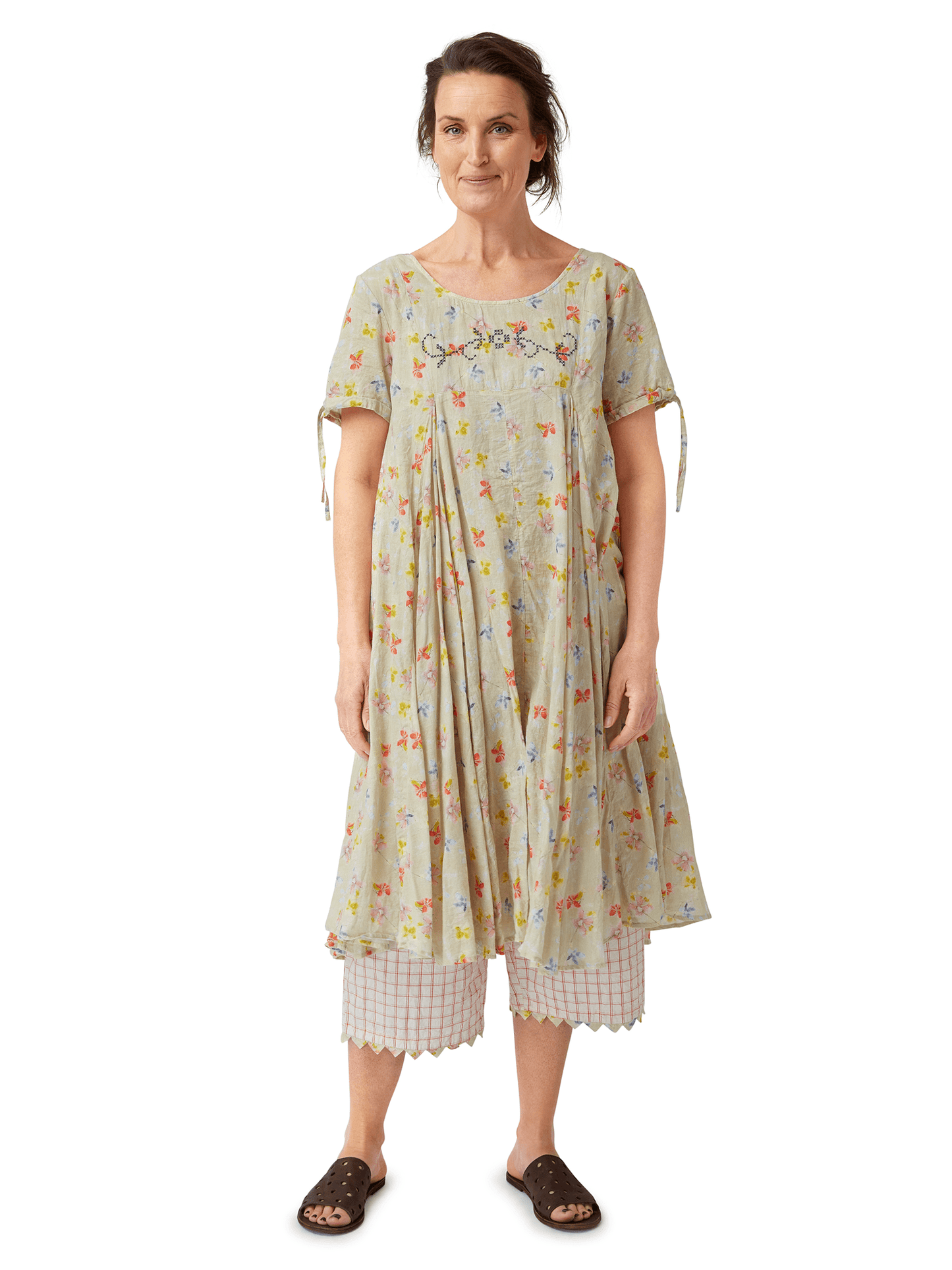 SALE! Ewa i Walla | Kleid / Dress Voile Yellow Flower | 55736 | SS22 - Feenreich