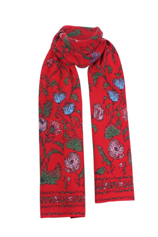 Ivko | Schal / Scarf Floral Pattern Red | 222580 - Feenreich